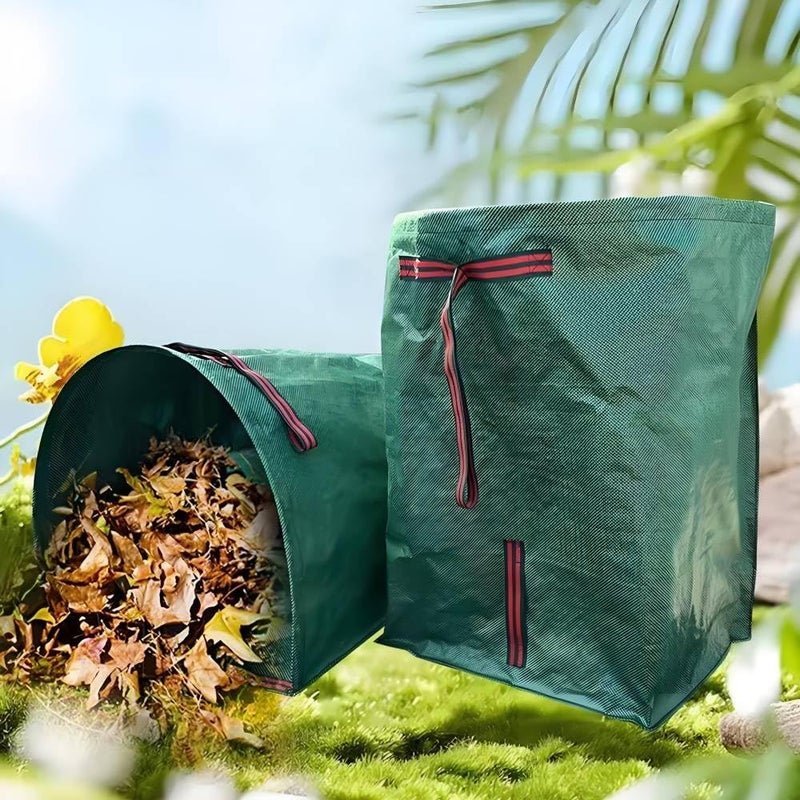 RISETEX 72 Gallon Garden Bag for Debris, 2-Pack Yard Waste Bag with Large Dustpan-Style Opening, Includes Gardening Gloves | Collapsible Container for Leaves, Grass Clippings, Parties, Laundry & Camping - Image 5